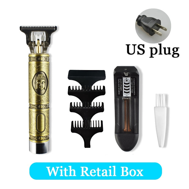 Close-cutting Digital Hairdresser Electric Hair Clipper Professional Barber Men Hair Trimmer Rechargeable 0mm T- Blade Machine