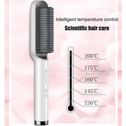 Electric Professional Hair Straightener Brush Heated Comb Straightening Combs Men Beard Hair Straight & Curly Styling Tool